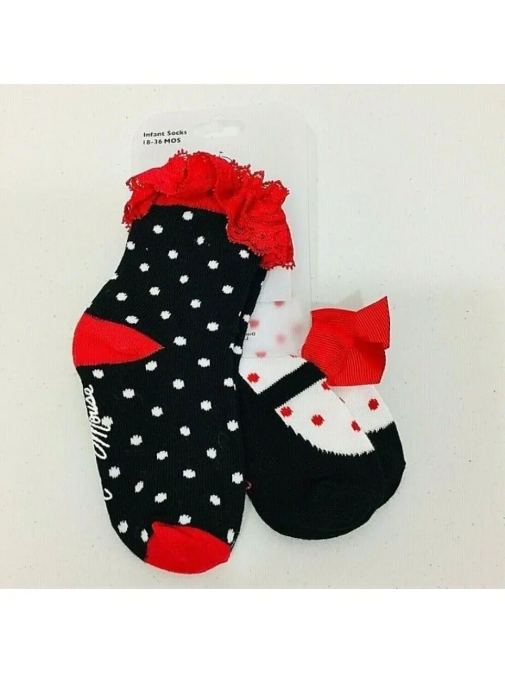 Disney Parks Minnie Mouse Infant Socks 2 Pairs 18-36 Months